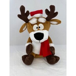 Vintage Gemmy Animated Reindeer Plush Christmas Holiday Decor